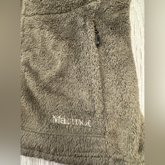 Marmot Furry Fleece Full Zip Jacket Tan/ Taupe Brown Tone S - Picture 5 of 14
